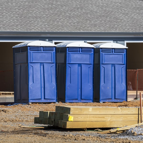 what is the expected delivery and pickup timeframe for the porta potties in Jane Lew